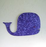 Handmade Upcycled Metal Whale Wall Art Sculpture "Milo'' 1 small