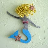 Handmade Upcycled Metal Mermaid Wall Art Sculpture 1 small