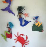 Handmade Upcycled Metal Mermaid Wall Art Sculpture 2 small