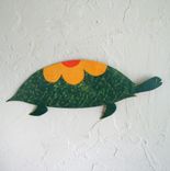 Handmade Upcycled Metal Turtle Wall Art Sculpture 1 small