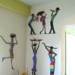 Jazz Music Decor - Jazz Trio - Large Upcycled Metal Sculpture Guitar Sax Trumpet Band 2 small