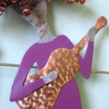 Jazz Music Decor - Jazz Trio - Large Upcycled Metal Sculpture Guitar Sax Trumpet Band 3 small