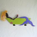 Handmade Upcycled Metal Mermaid In Bathtub Wall Art Sculpture 1 small