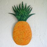 Handmade Upcycled Metal Pineapple Wall Art Sculpture 1 small