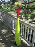 Handmade Upcycled Metal Blonde Gardener Sculpture 2 small