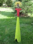 Handmade Upcycled Metal Blonde Gardener Sculpture 3 small