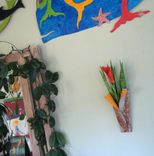 Handmade Upcycled Metal Wall Sconce With Lily 2 small