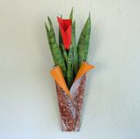 Handmade Upcycled Metal Wall Sconce With Lily 1 small