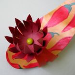 Handmade Upcycled 3d Metal Shoe "Red Hot Mama'' 1 small