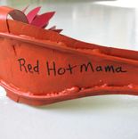 Handmade Upcycled 3d Metal Shoe "Red Hot Mama'' 2 small