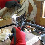 Handmade Upcycled Metal Pear Towel Holder 2 small