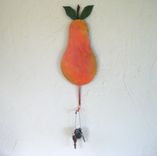 Handmade Upcycled Metal Pear Towel Holder 1 small