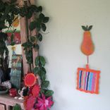 Handmade Upcycled Metal Pear Towel Holder 3 small