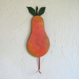 Handmade Upcycled Metal Pear Towel Holder 4 small