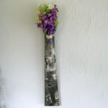 Handmade Upcycled Metal Wall Sconce "Green Asia'' 2 small