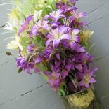 Handmade Upcycled Metal Wall Sconce "Green Asia'' 4 small