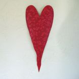Handmade Upcycled Metal Valentine's Heart Wall Decor In Red 1 small
