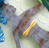 Handmade Upcycled Metal Mermaid And Squid Wall Art Sculpture 4 small