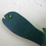 Handmade Upcycled Metal Mermaid On Sea Turtle Wall Art Sculpture 2 small