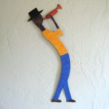 Handmade Upcycled Metal Musician Wall Art Sculpture 1 small