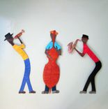 Handmade Upcycled Metal Musician Wall Art Sculpture 2 small