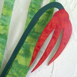 Art Wall Sculpture - Flower Vase Metal Wall Hanging Kitchen Dining Room Art 11x21 3 small
