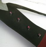 Handmade Upcycled Metal Umbrella Lady Wall Art Sculpture In Deep Red And Black 2 small