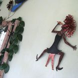 Jazz Singer Wall Art Sculpture Recycled Metal Music Decor 3 small