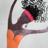 Exotic Lady Freestanding Sculpture Reclaimed Metal 3d 1 small