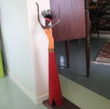 Exotic Lady Freestanding Sculpture Reclaimed Metal 3d 3 small