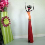Exotic Lady Freestanding Sculpture Reclaimed Metal 3d 4 small