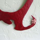 Mermaid Wall Art Sculpture Recycled Metal Hand Painted 2 small