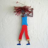 Handmade Upcycled Metal Golfer Girl Wall Art Sculpture 4 small