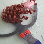 Metal Mermaid Wall Art Sculpture Reclaimed Metal Blue 2 small