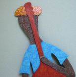 Handmade Upcycled Metal Musician Wall Art Sculpture 2 small