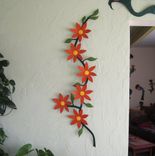 Metal Flower Sculpture  Home Decor Wall Kitchen Decor 22 X 42 1 small