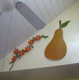 Metal Flower Sculpture  Home Decor Wall Kitchen Decor 22 X 42 5 small
