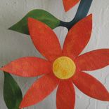 Metal Flower Sculpture  Home Decor Wall Kitchen Decor 22 X 42 6 small