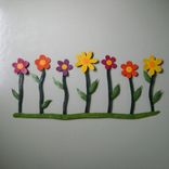 Metal Flower Art Wall Hanging Decor Outdoor Wall Sculpture 5 small