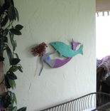 Mermaid And Dolphin Wall Decor Sealife Art Recycled Metal 3 small