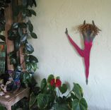 Handmade Upcycled Metal Blonde Ballet Dancer Wall Art Sculpture 3 small