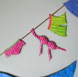 Handmade Upcycled Metal Clothesline Wall Decor 5 small