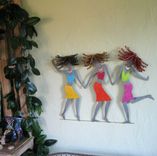 Handmade Upcycled Metal Girlfriends Wall Art Piece 2 small