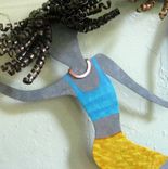 Handmade Upcycled Metal Girlfriends Wall Art Piece 3 small