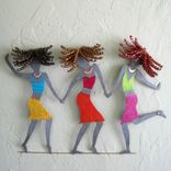 Handmade Upcycled Metal Girlfriends Wall Art Piece 1 small