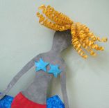 Art Wall Sculpture Marine - Mermaids And Whale - Catching A Ride - Recycled Metal Coastal Wall Decor 2 small