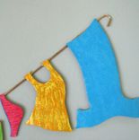 Clothesline Wall Art - Sale - Laundry Room Decor Recycled Metal Wall Sculpture 7 X 20 2 small