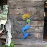 Mermaid Wall Metal Art Recycled Metal Ocean Decor Wall Hanging Beach House Wall Sculpture Very Large 5 small