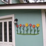 Metal Flower Art Wall Hanging Decor Outdoor Wall Sculpture 3 small