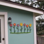 Metal Flower Art Wall Hanging Decor Outdoor Wall Sculpture 1 small
